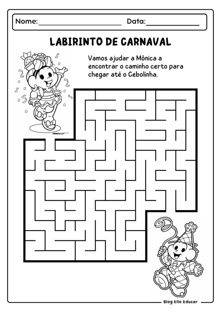 Atividades lúdicas de Carnaval