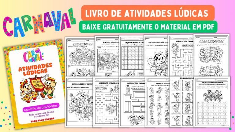 Atividades lúdicas de Carnaval.