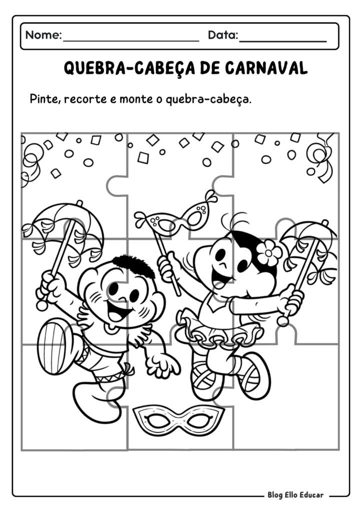 Atividades lúdicas de Carnaval