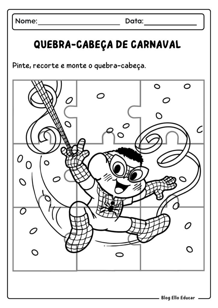 Atividades lúdicas de Carnaval