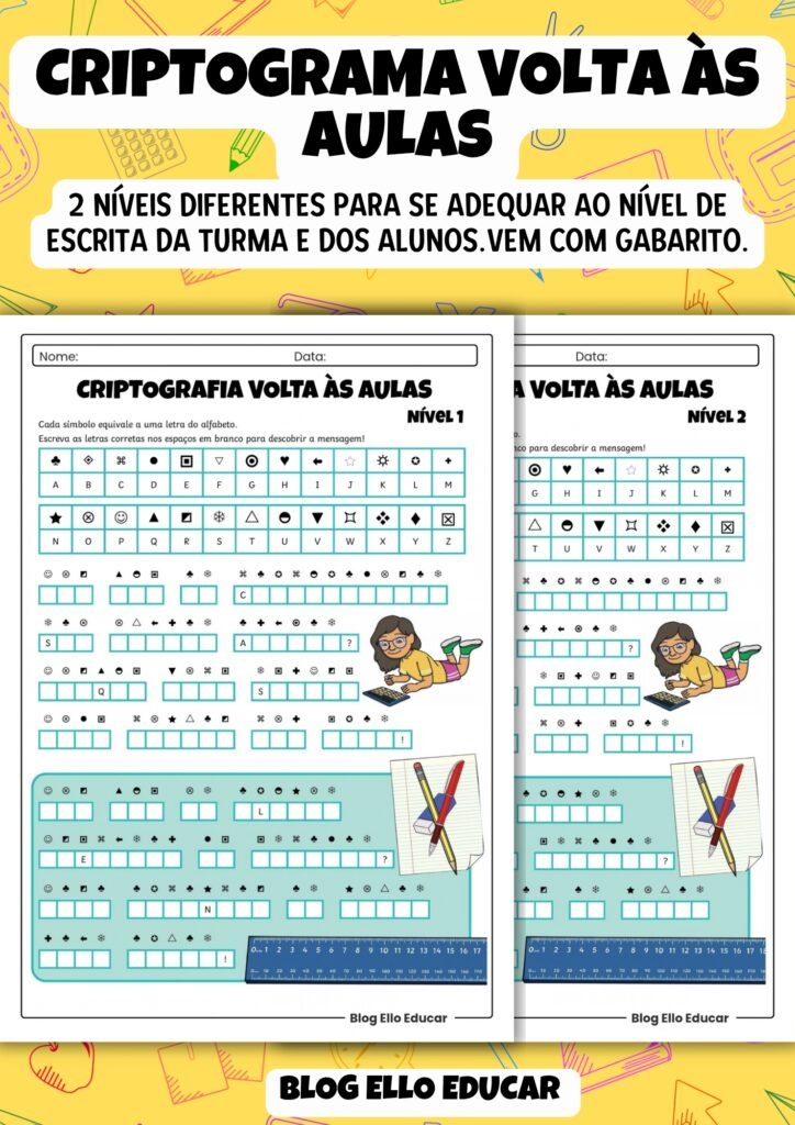 Criptograma volta às aulas
