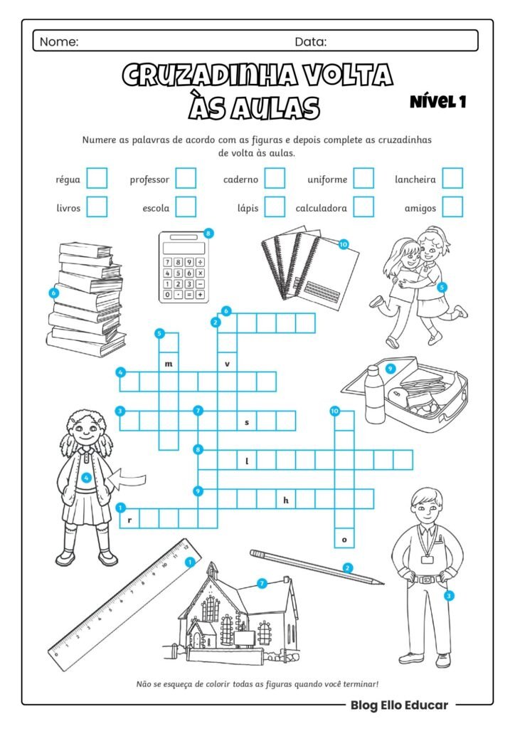 Cruzadinha volta às aulas