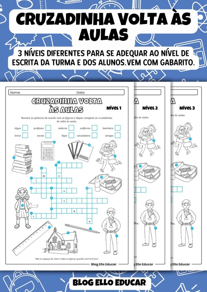 Cruzadinha volta às aulas