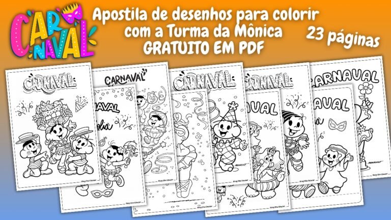 Desenhos sobre Carnaval para colorir