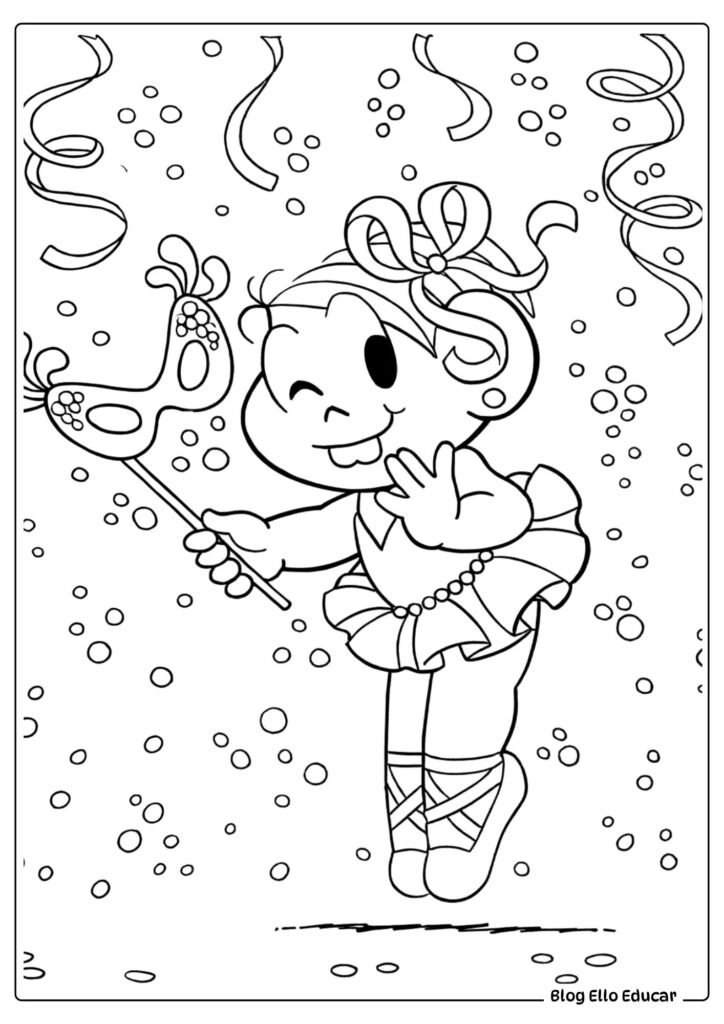 Desenhos sobre Carnaval para colorir