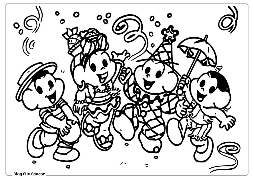 Desenhos do Carnaval para colorir