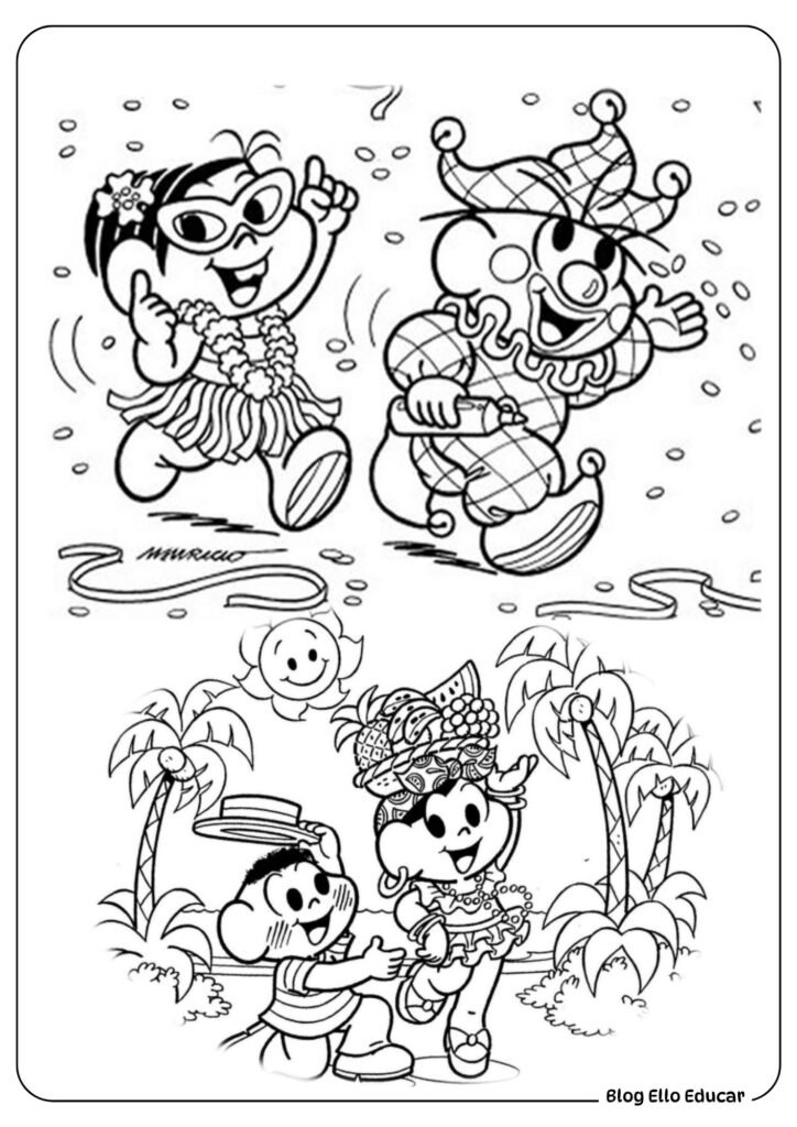 Desenhos do Carnaval para colorir