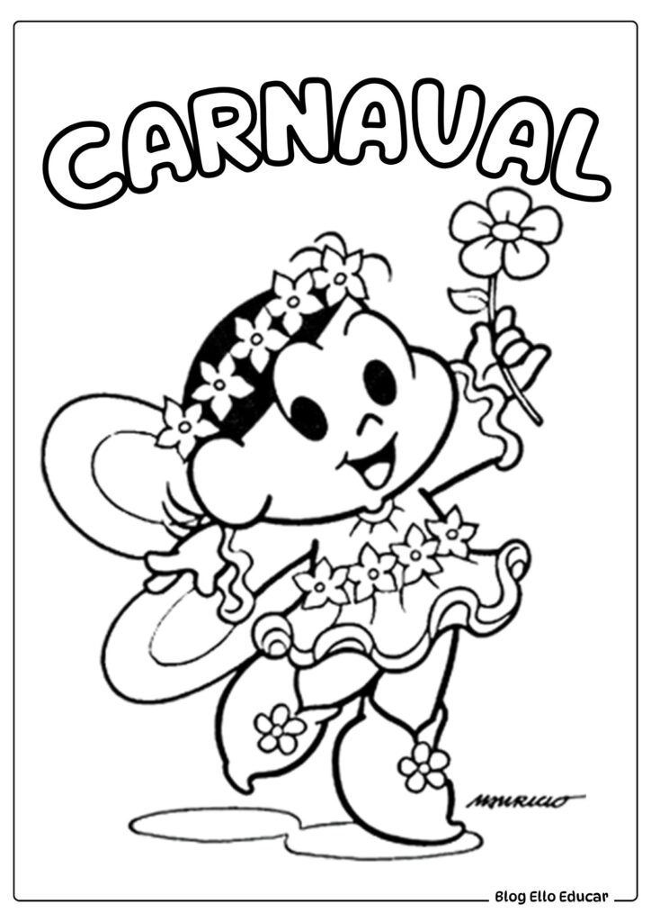 Desenhos sobre Carnaval para colorir