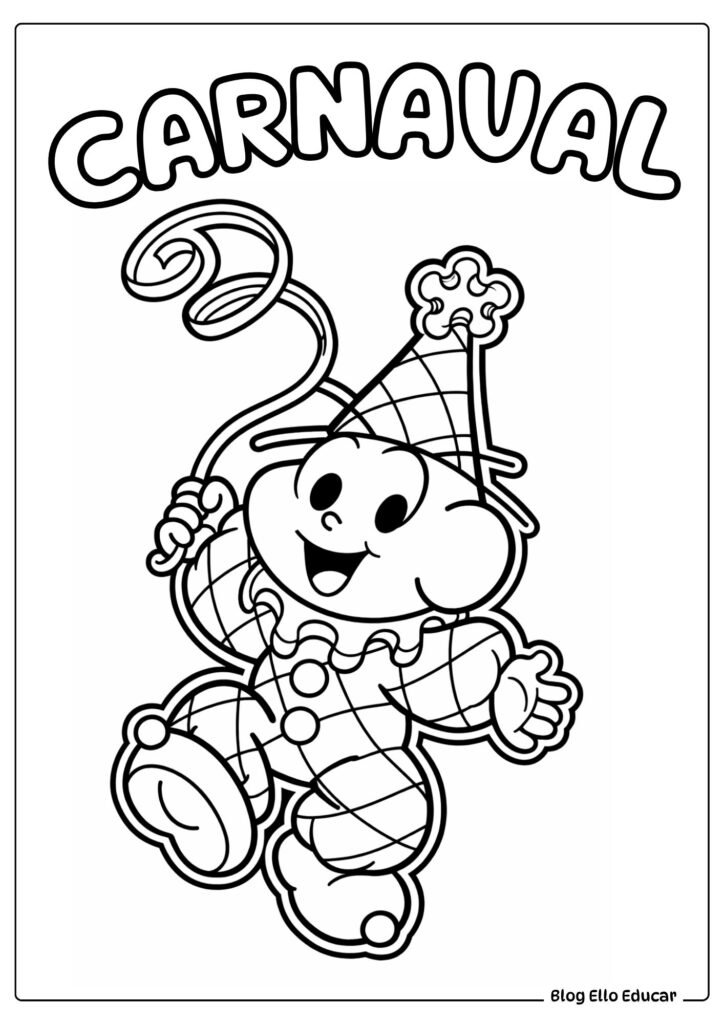 Desenhos sobre Carnaval para colorir