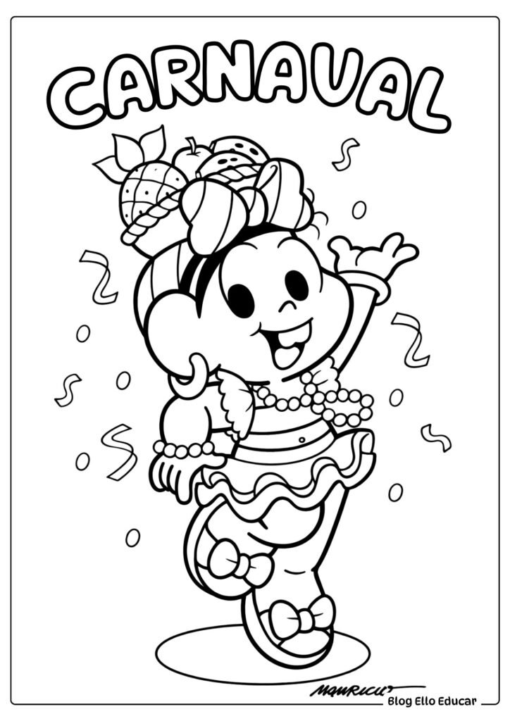 Desenhos sobre Carnaval para colorir