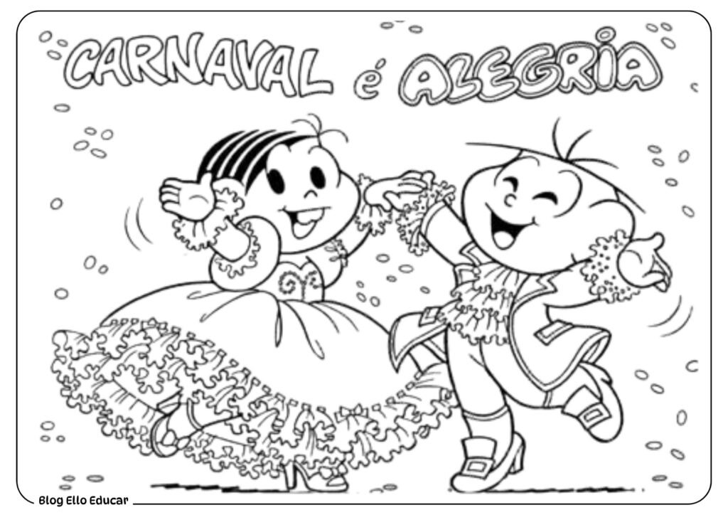 Desenhos sobre Carnaval para colorir
