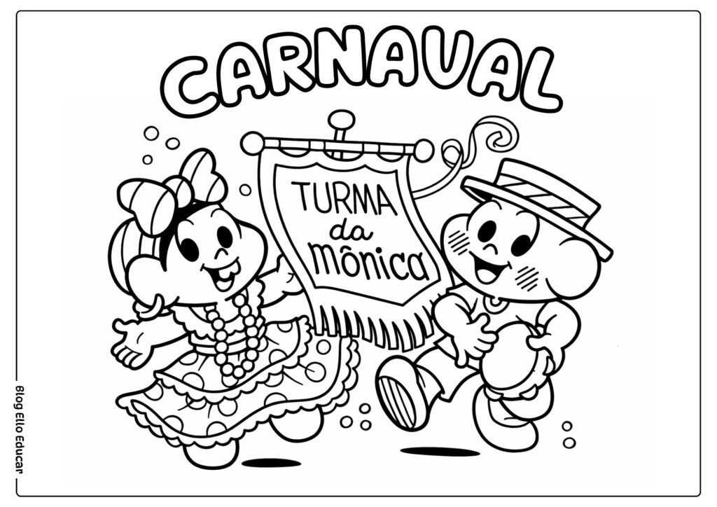 Desenhos sobre Carnaval para colorir