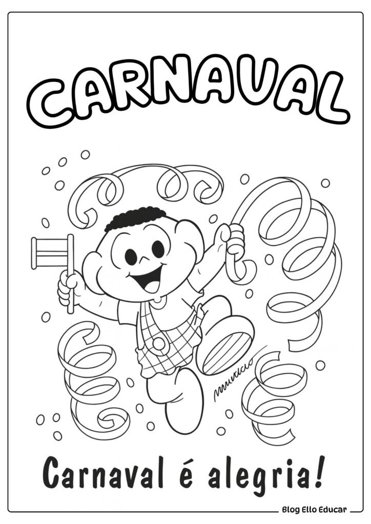 Desenhos sobre Carnaval para colorir