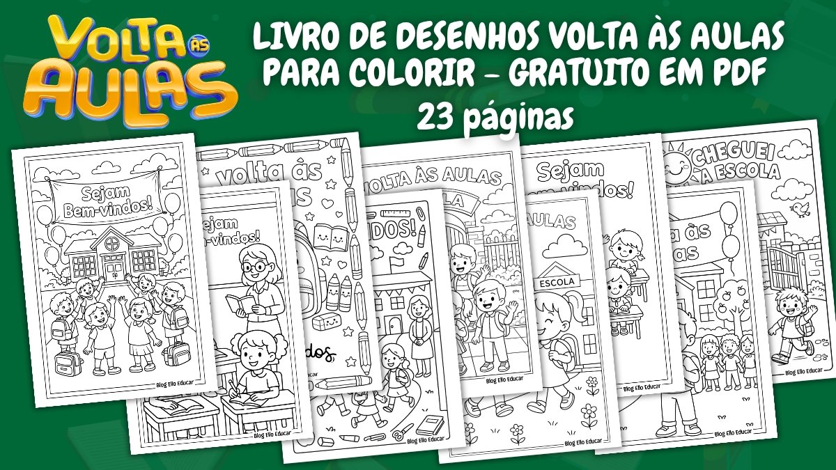 Desenhos volta às aulas para colorir: Atividades gratuitas em PDF para baixar