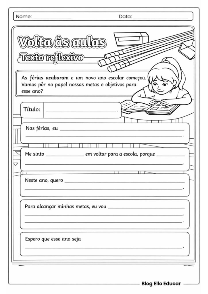 Produção de texto volta às aulas