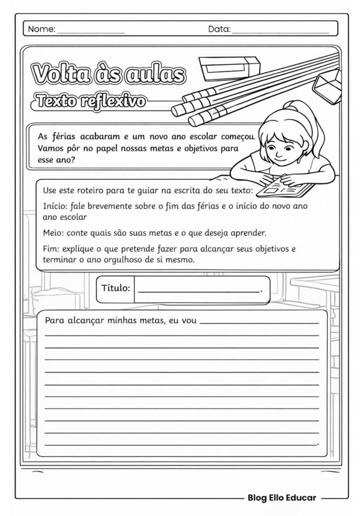 Produção de texto volta às aulas