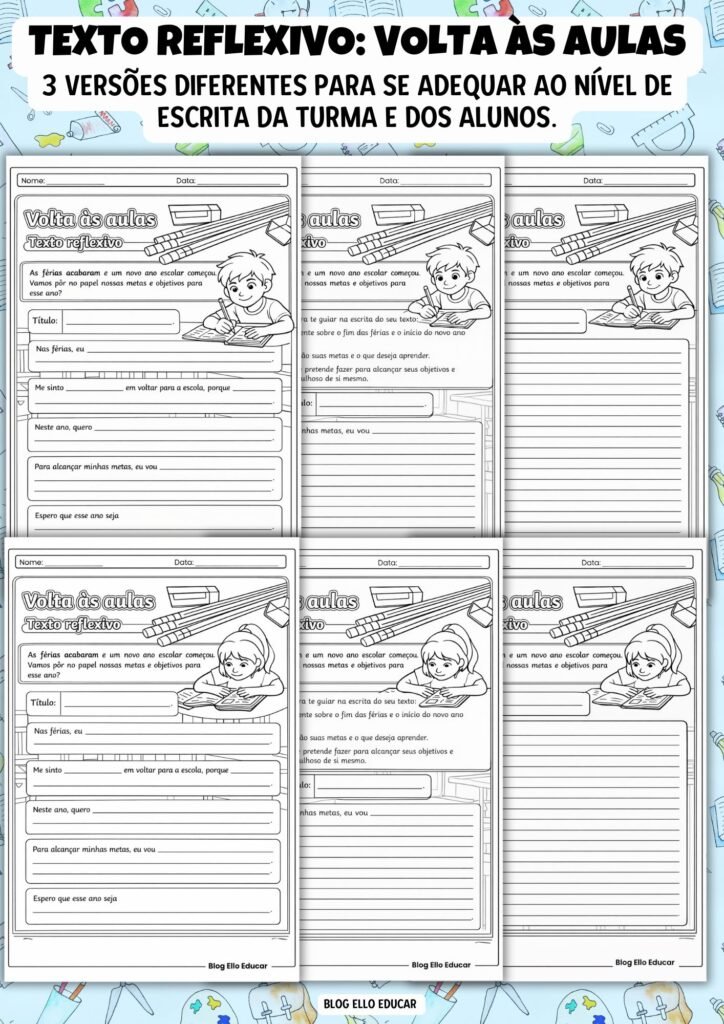 Produção de texto volta às aulas