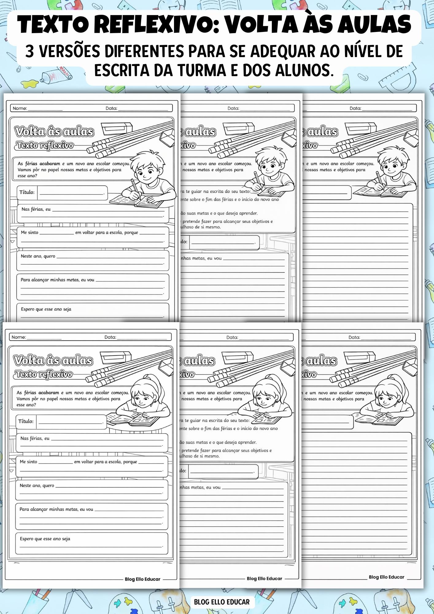 Produção de texto volta às aulas
