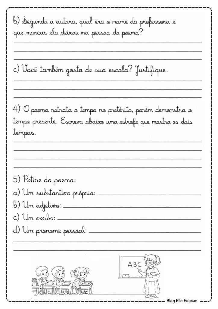 Atividade Dia da escola 5° ano