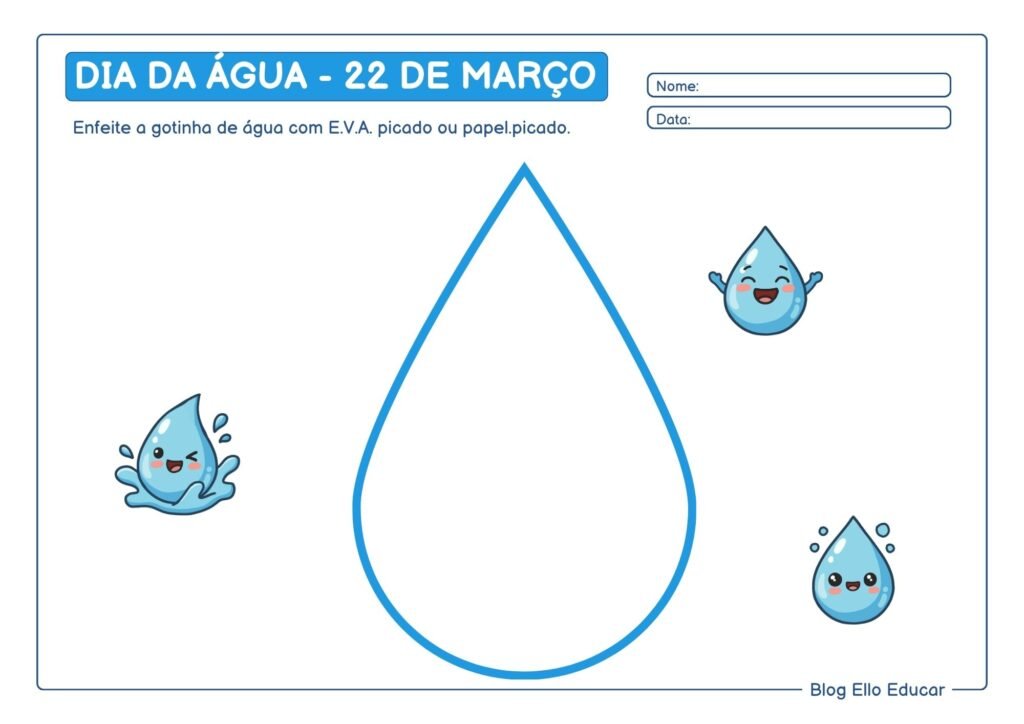 Atividades Dia da Água Educação Infantil