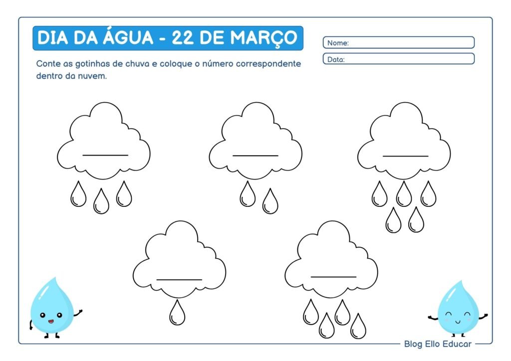 Atividades Dia da Água Educação Infantil