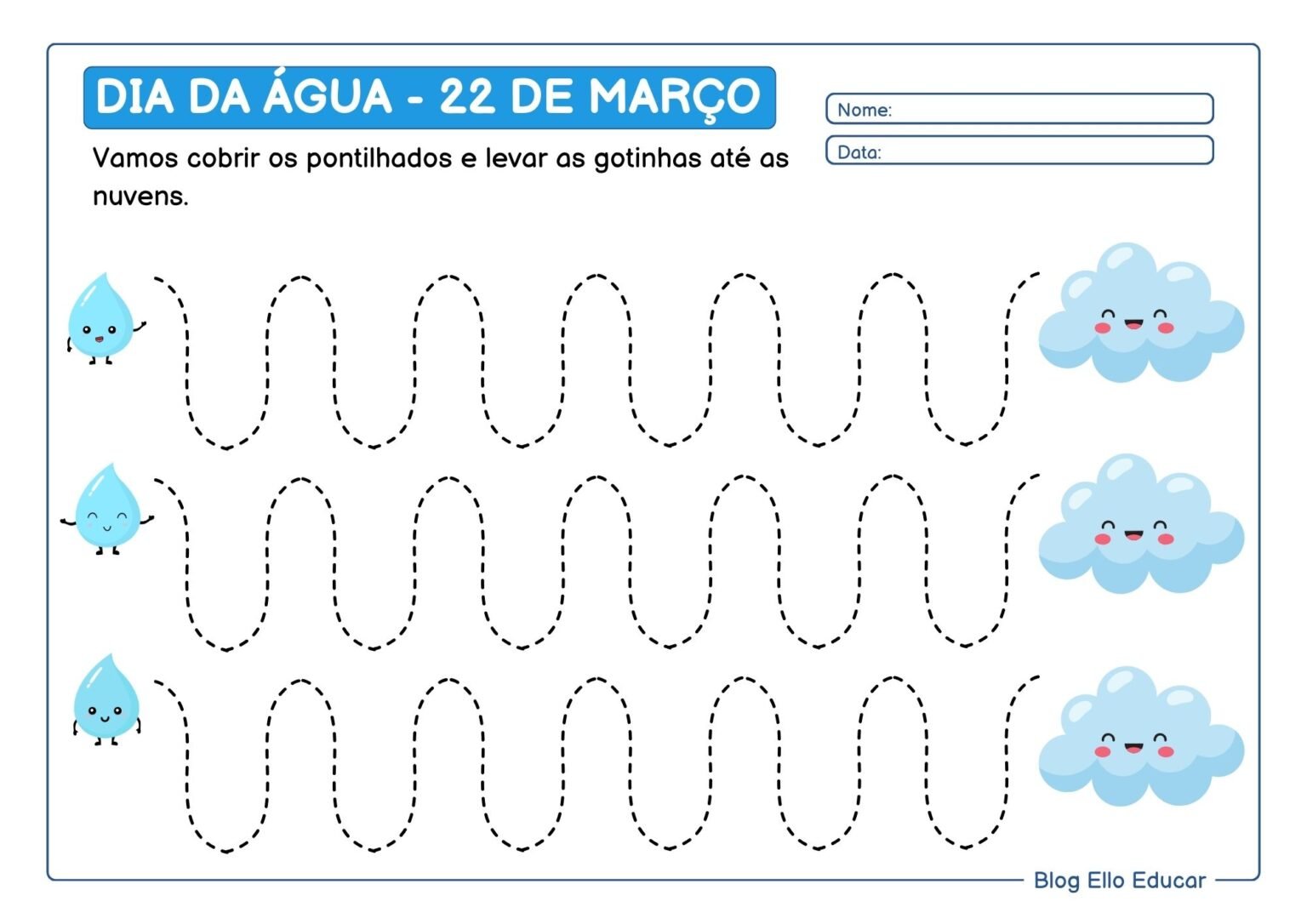Atividades do Dia da Água para Educação Infantil (PDF gratuito)