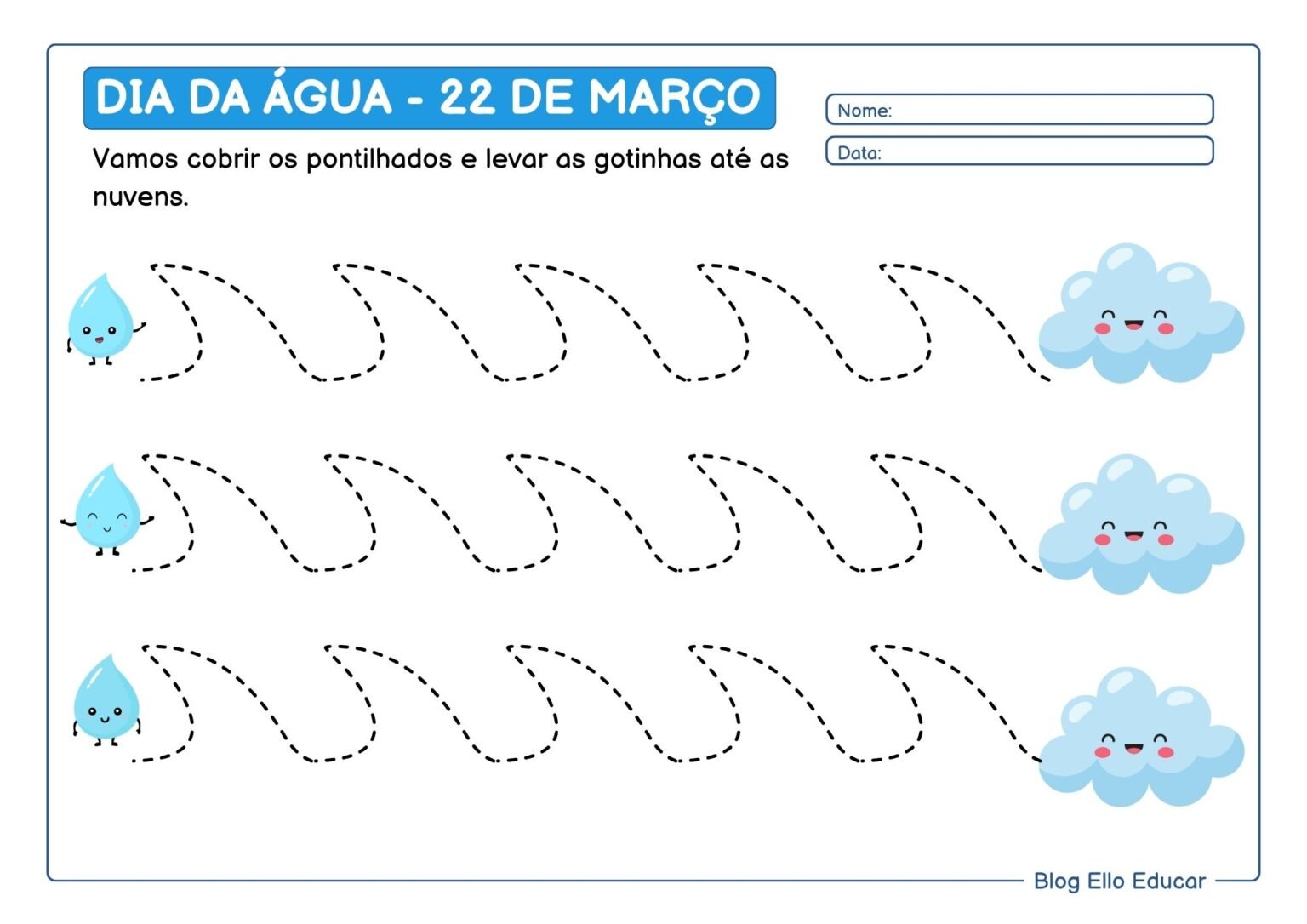 Atividades do Dia da Água para Educação Infantil (PDF gratuito)
