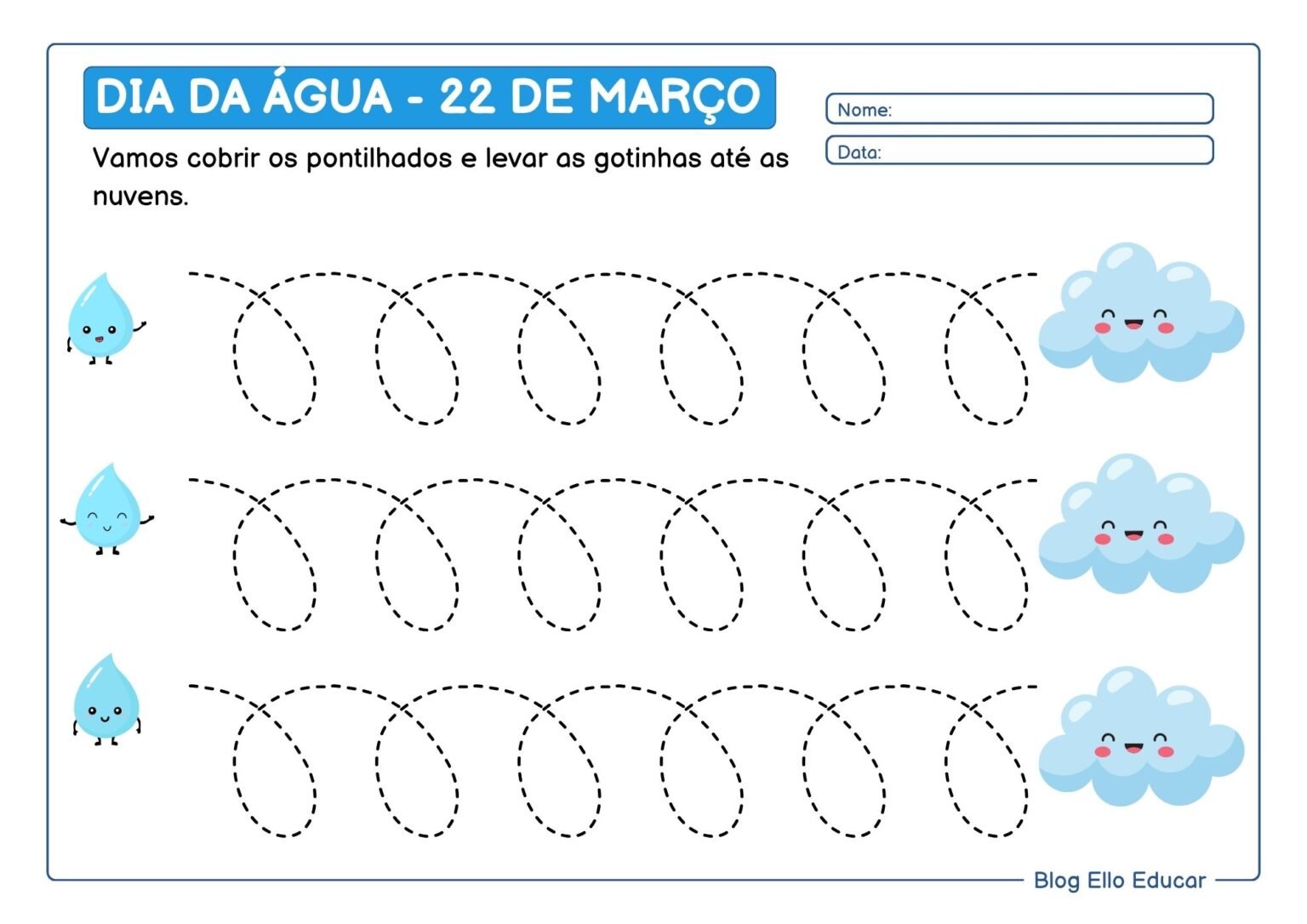 Atividades do Dia da Água para Educação Infantil (PDF gratuito)