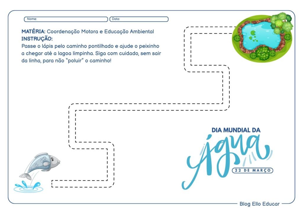 Atividades Dia da Água Educação Infantil