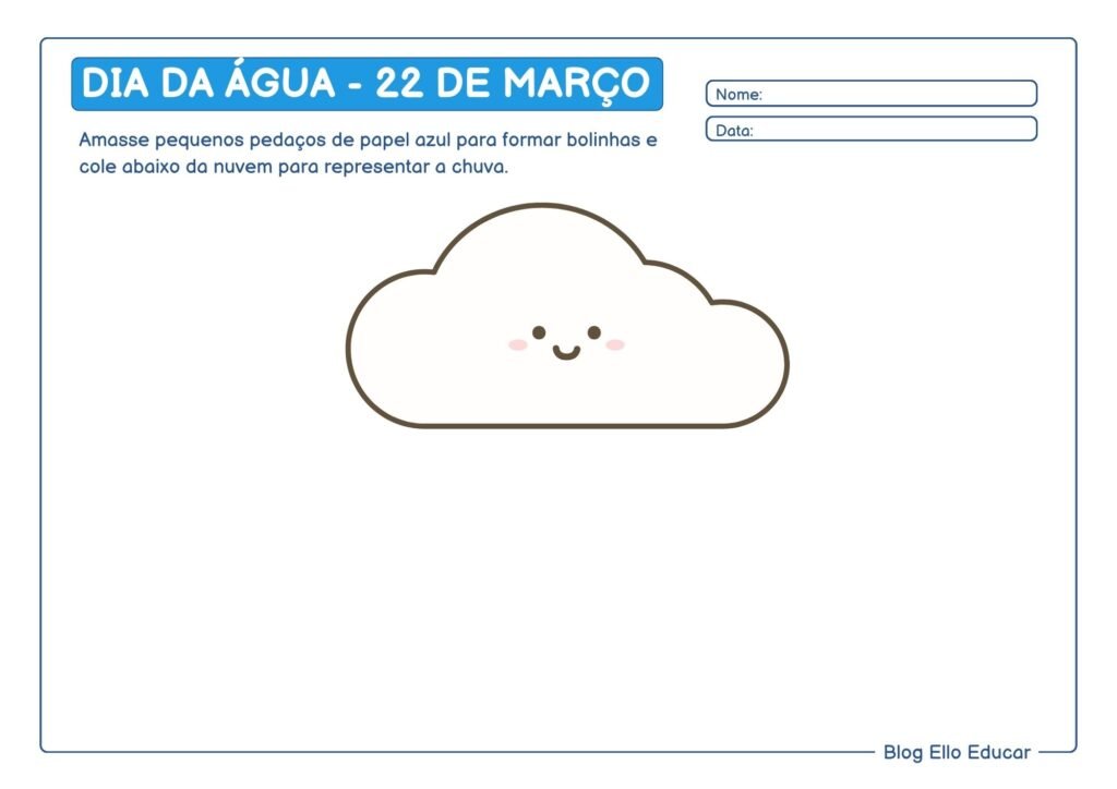 Atividades Dia da Água Educação Infantil