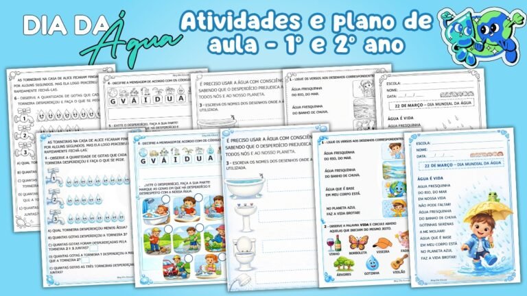 Atividades Dia da Água para 1° e 2° ano
