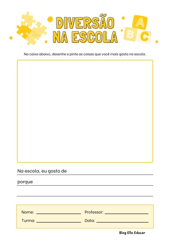 Atividades Dia da Escola 2° ano