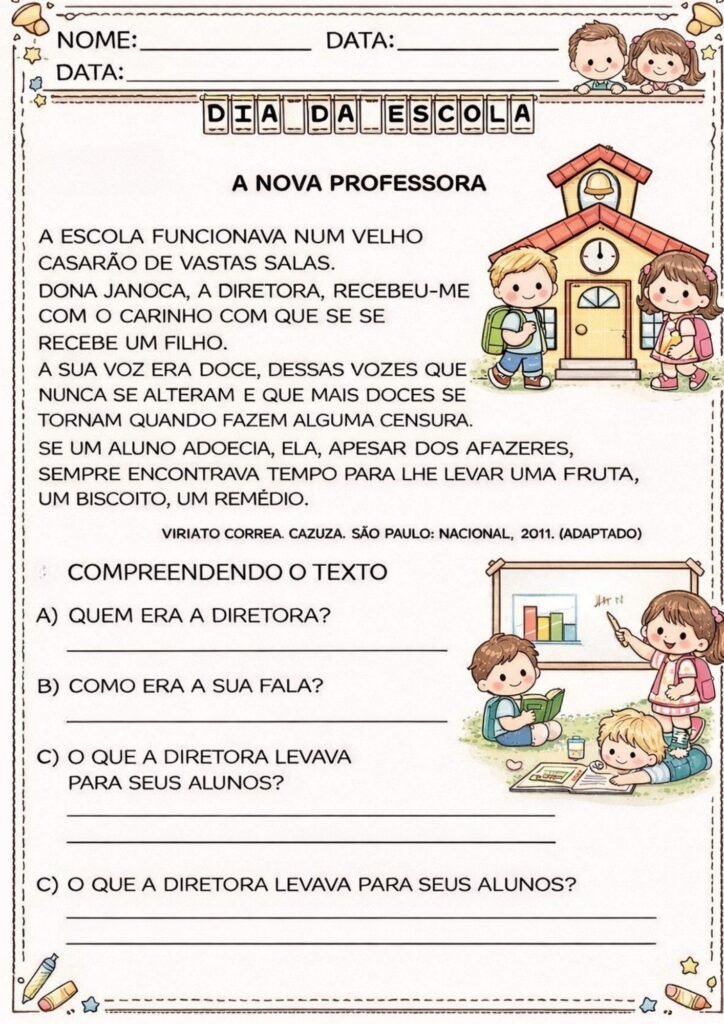 Atividades Dia da Escola 2° ano