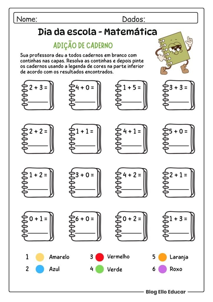 Atividades Dia da Escola 2° ano