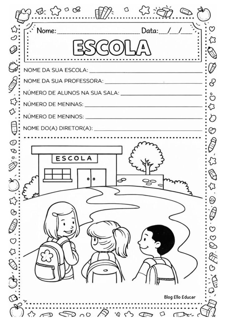 Atividades Dia da Escola 2° ano