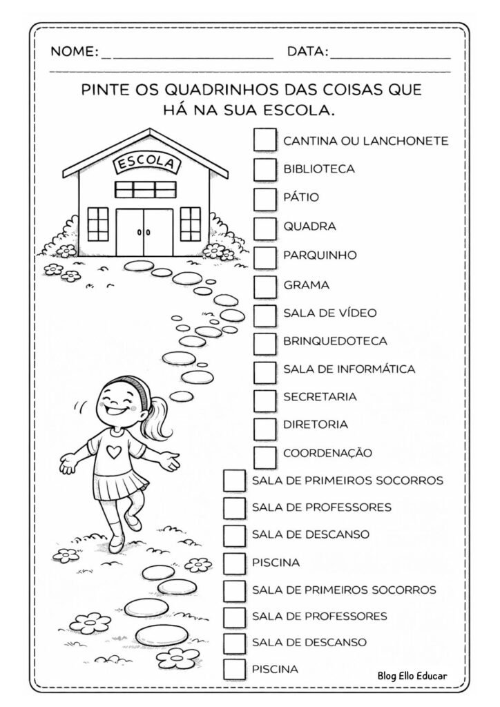 Atividades Dia da Escola 2° ano