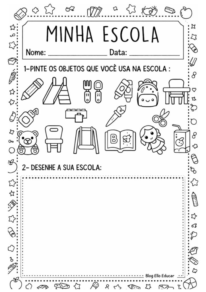 Atividades Dia da Escola educação infantil