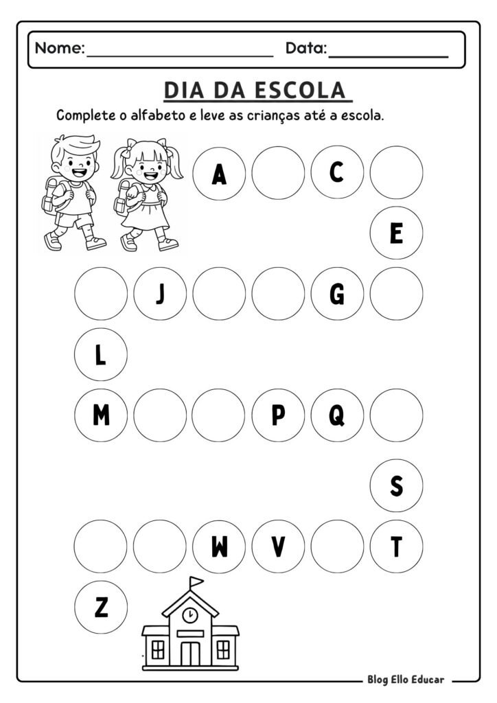 Atividades Dia da Escola educação infantil