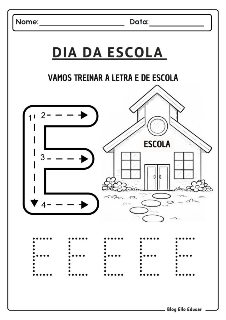 Atividades Dia da Escola educação infantil