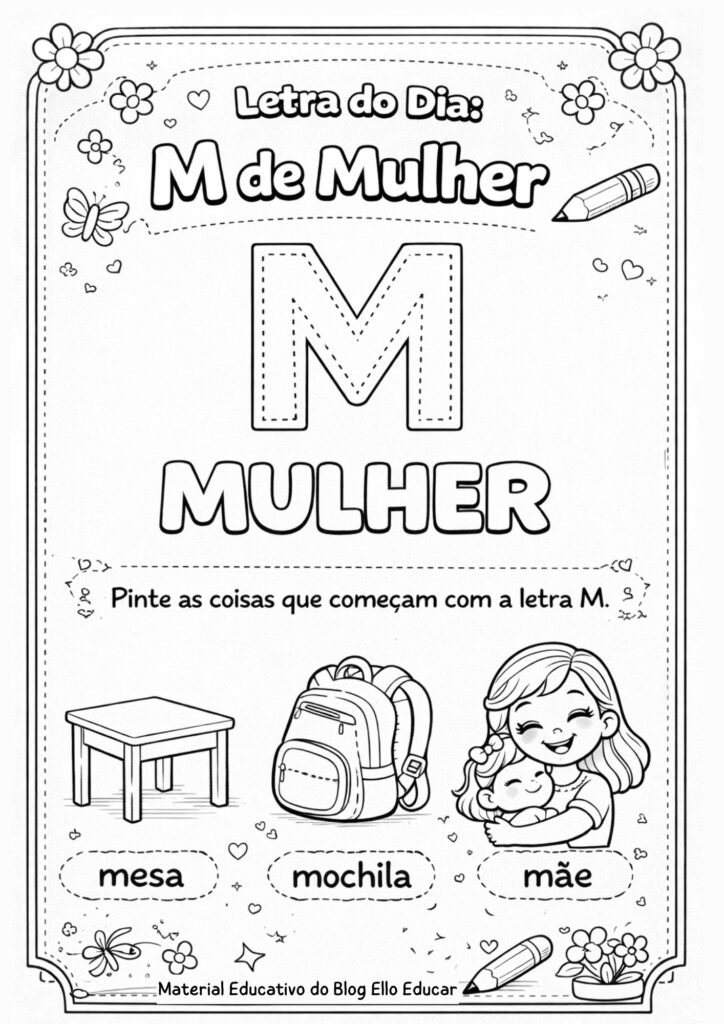 Atividades Dia da Mulher Educação Infantil