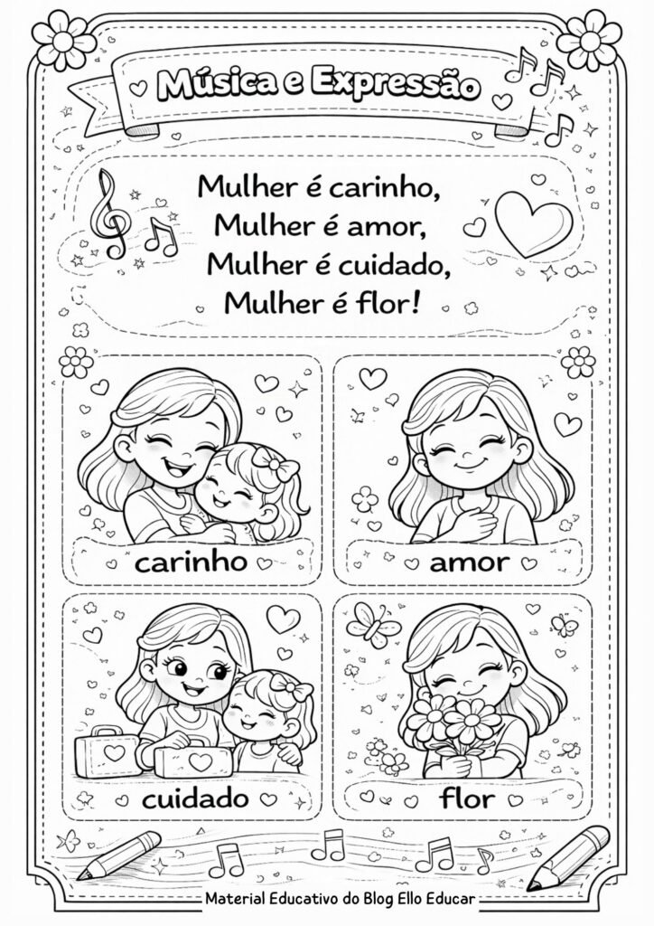 Atividades Dia da Mulher Educação Infantil