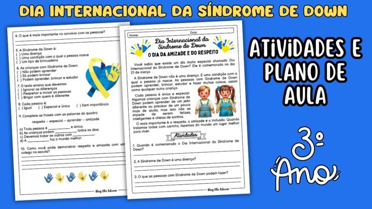 Atividades Dia Internacional da Síndrome de Down 3° ano