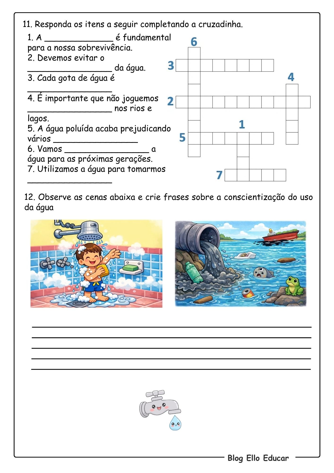 Atividades do Dia da Água 5° ano: PDF com plano de aula BNCC