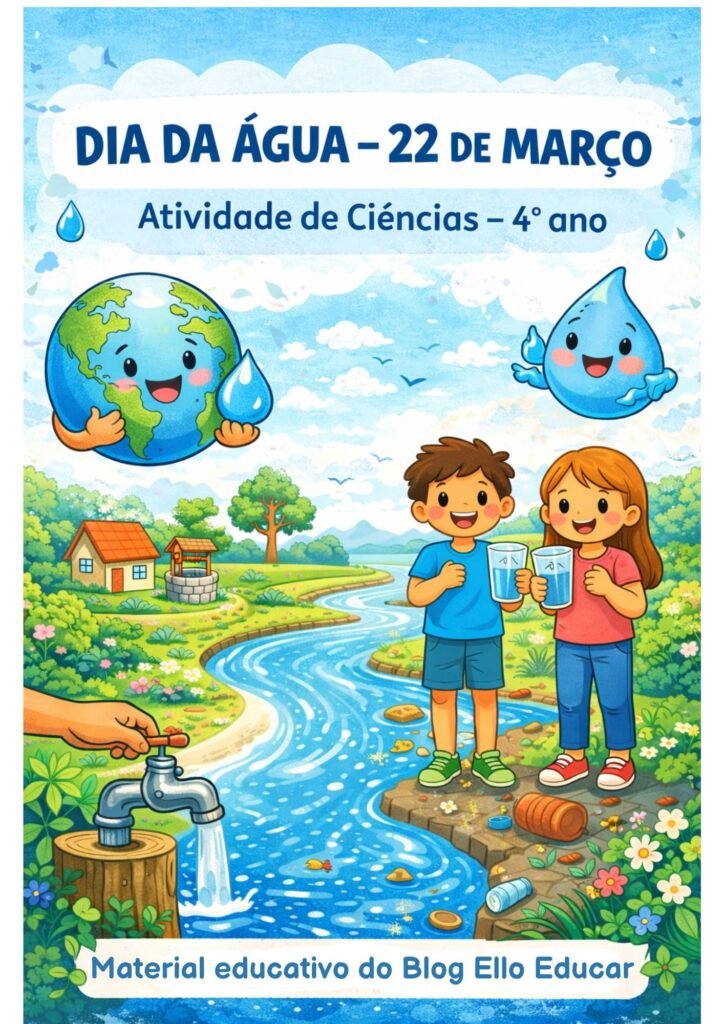 Atividades de Ciências dia da água 4° ano.