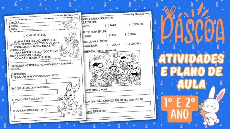 Atividades de Páscoa 1° e 2° ano
