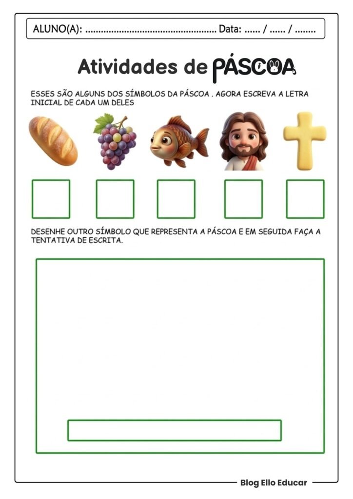 Atividades de Páscoa 1° ano