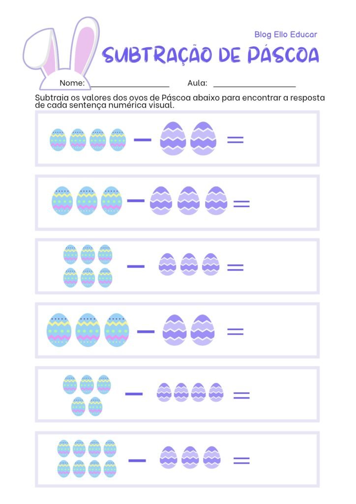 Atividades de Páscoa 1° ano