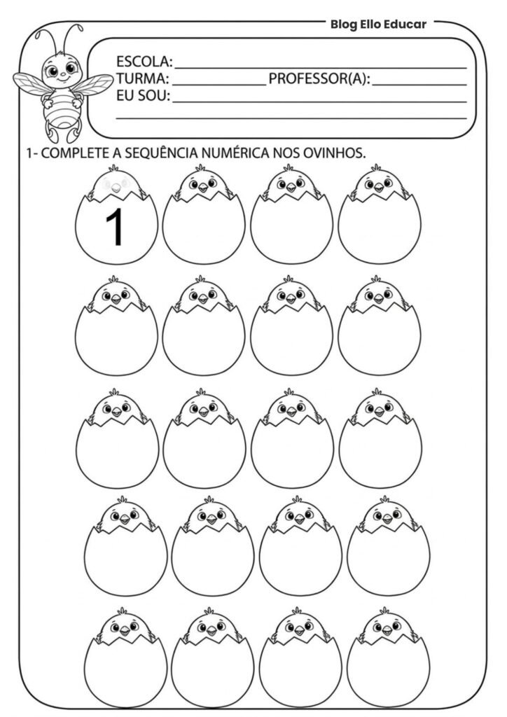 Atividades de Páscoa 1° ano