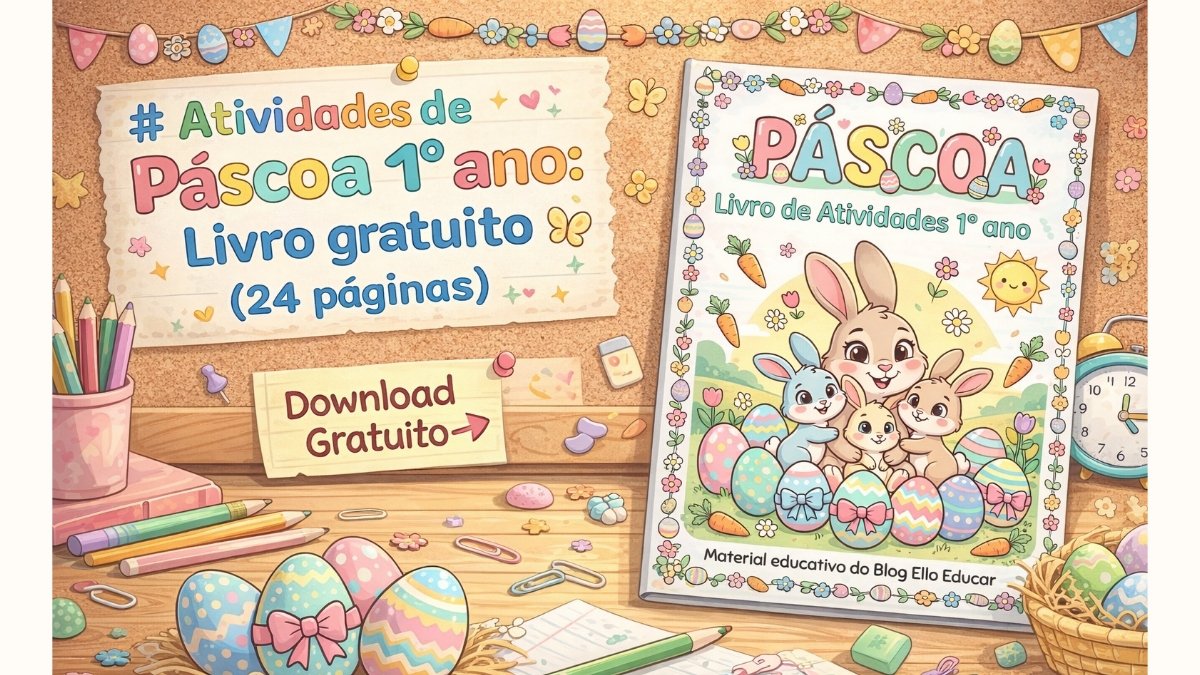 Atividades de Páscoa 1° ano: Livro gratuito (24 páginas)