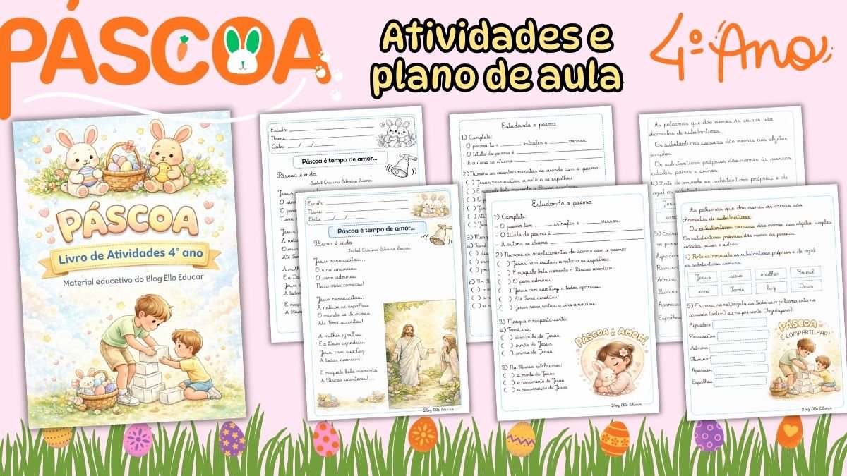 Atividades de Páscoa 4° ano: PDF gratuito e Plano de Aula